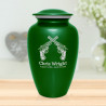 Revolver Pistol Cremation Urn - Shamrock Green