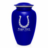Horseshoe Cremation Urn - Midnight Blue