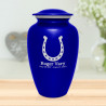 Horseshoe Cremation Urn - Midnight Blue