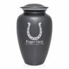 Horseshoe Cremation Urn - Gunmetal Gray