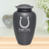 Horseshoe Cremation Urn - Gunmetal Gray