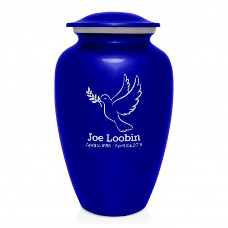 Peace Dove Cremation Urn - Midnight Blue