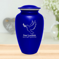 Peace Dove Cremation Urn - Midnight Blue