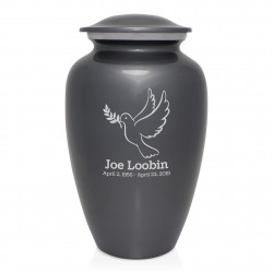 Peace Dove Cremation Urn - Gunmetal Gray