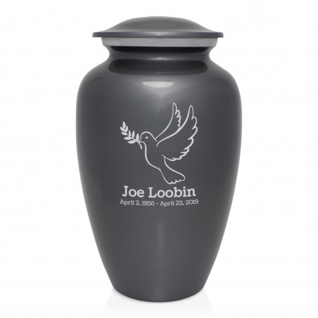 Peace Dove Cremation Urn - Gunmetal Gray