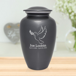Peace Dove Cremation Urn - Gunmetal Gray