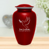 Peace Dove Cremation Urn - Ruby Red