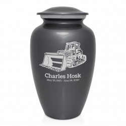Bulldozer Cremation Urn - Gunmetal Gray