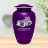 Bulldozer Cremation Urn - Purple Luster