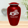 Bulldozer Cremation Urn - Ruby Red