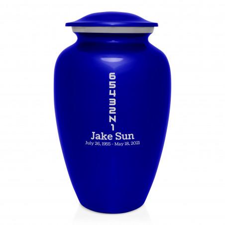 Motorcycle Gears Cremation Urn - Midnight Blue