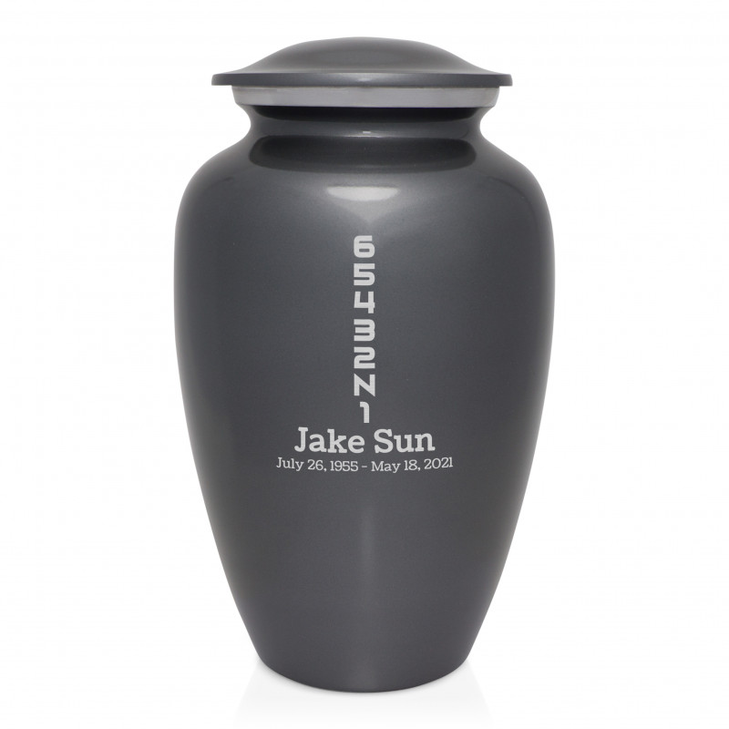 Motorcycle Gears Cremation Urn - Gunmetal Gray