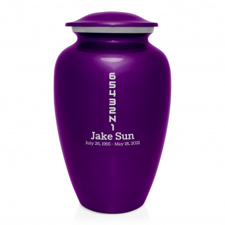 Motorcycle Gears Cremation Urn - Purple Luster