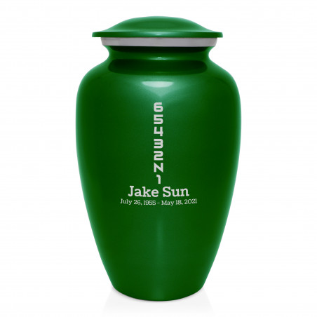 Motorcycle Gears Cremation Urn - Shamrock Green