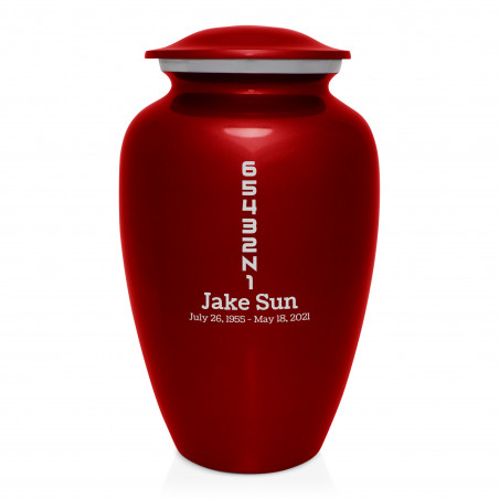 Motorcycle Gears Cremation Urn - Ruby Red
