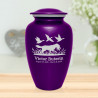 Duck Hunting Dog Cremation Urn - Purple Luster