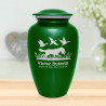 Duck Hunting Dog Cremation Urn - Shamrock Green