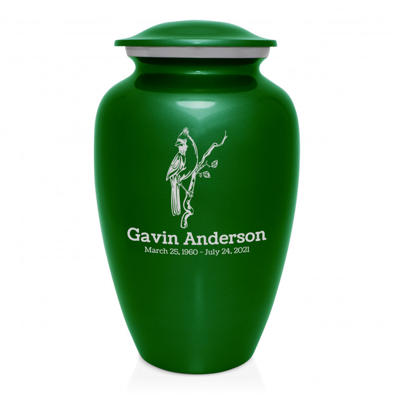 Cardinal Cremation Urn - Shamrock Green