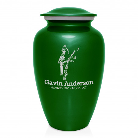 Cardinal Cremation Urn - Shamrock Green