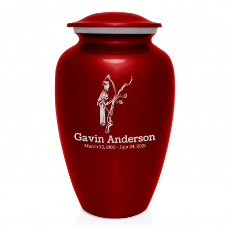 Cardinal Cremation Urn - Ruby Red