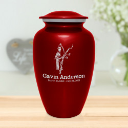 Cardinal Cremation Urn - Ruby Red