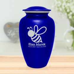 Bee Cremation Urn - Midnight Blue