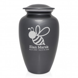 Bee Cremation Urn - Gunmetal Gray