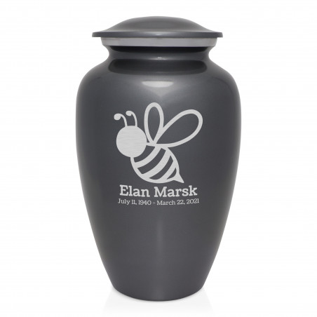 Bee Cremation Urn - Gunmetal Gray