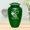 Bee Cremation Urn - Shamrock Green