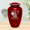 Bee Cremation Urn - Ruby Red