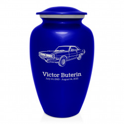 Seventies Muscle Car Cremation Urn - Midnight Blue
