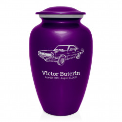 Seventies Muscle Car Cremation Urn - Purple Luster
