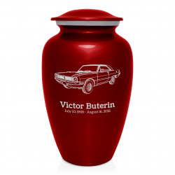 Seventies Muscle Car Cremation Urn - Ruby Red