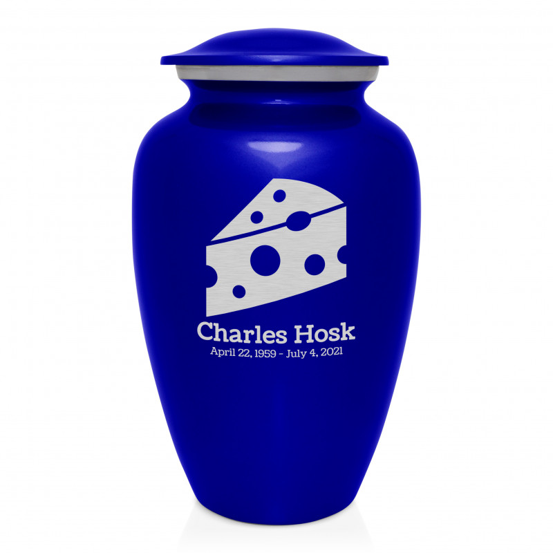 Cheese Cremation Urn - Midnight Blue
