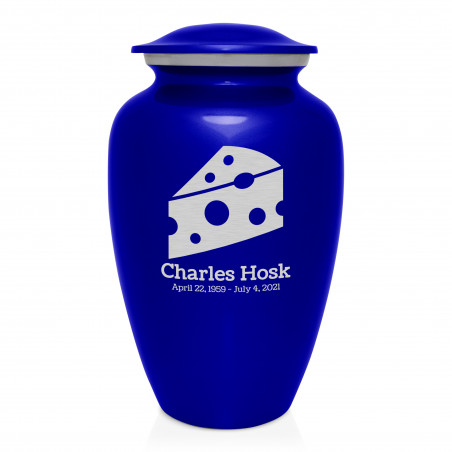 Cheese Cremation Urn - Midnight Blue