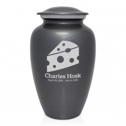 Cheese Cremation Urn - Gunmetal Gray