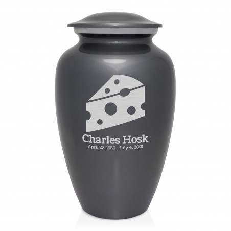 Cheese Cremation Urn - Gunmetal Gray