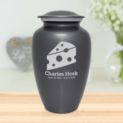 Cheese Cremation Urn - Gunmetal Gray