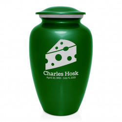 Cheese Cremation Urn - Shamrock Green