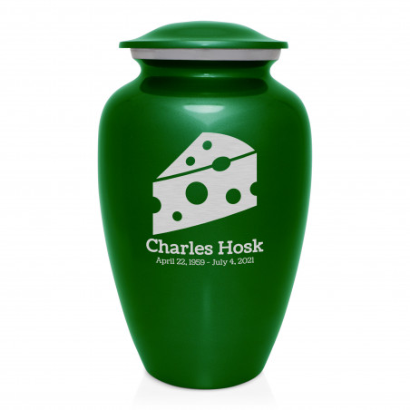 Cheese Cremation Urn - Shamrock Green