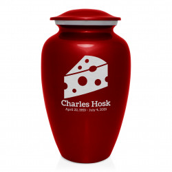Cheese Cremation Urn - Ruby Red