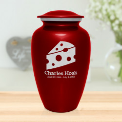 Cheese Cremation Urn - Ruby Red