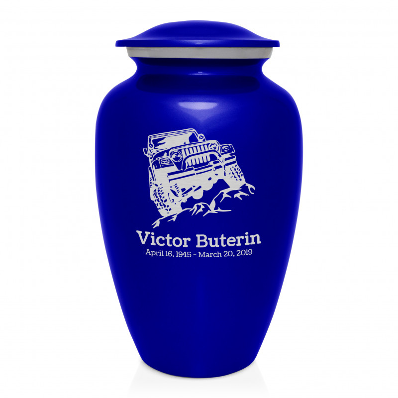 Offroad Truck Cremation Urn - Midnight Blue