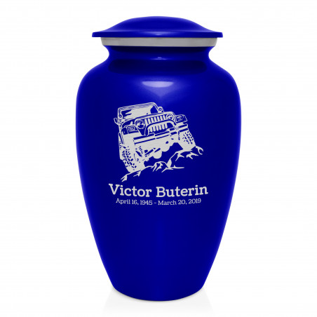Offroad Truck Cremation Urn - Midnight Blue