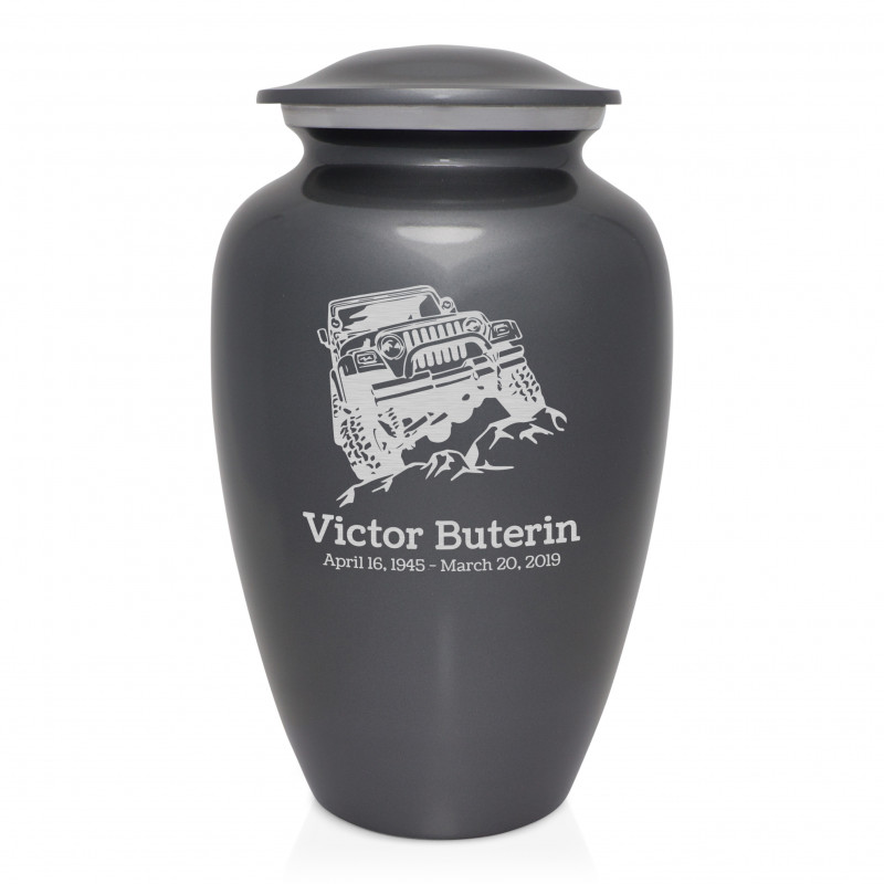 Offroad Truck Cremation Urn - Gunmetal Gray