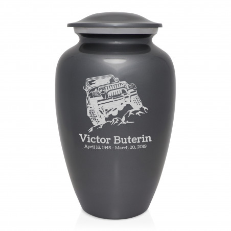 Offroad Truck Cremation Urn - Gunmetal Gray