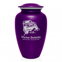 Offroad Truck Cremation Urn - Purple Luster
