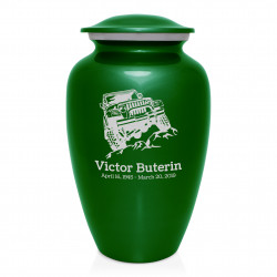 Offroad Truck Cremation Urn - Shamrock Green