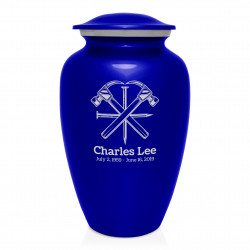 Woodworking Cremation Urn - Midnight Blue