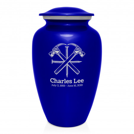 Woodworking Cremation Urn - Midnight Blue